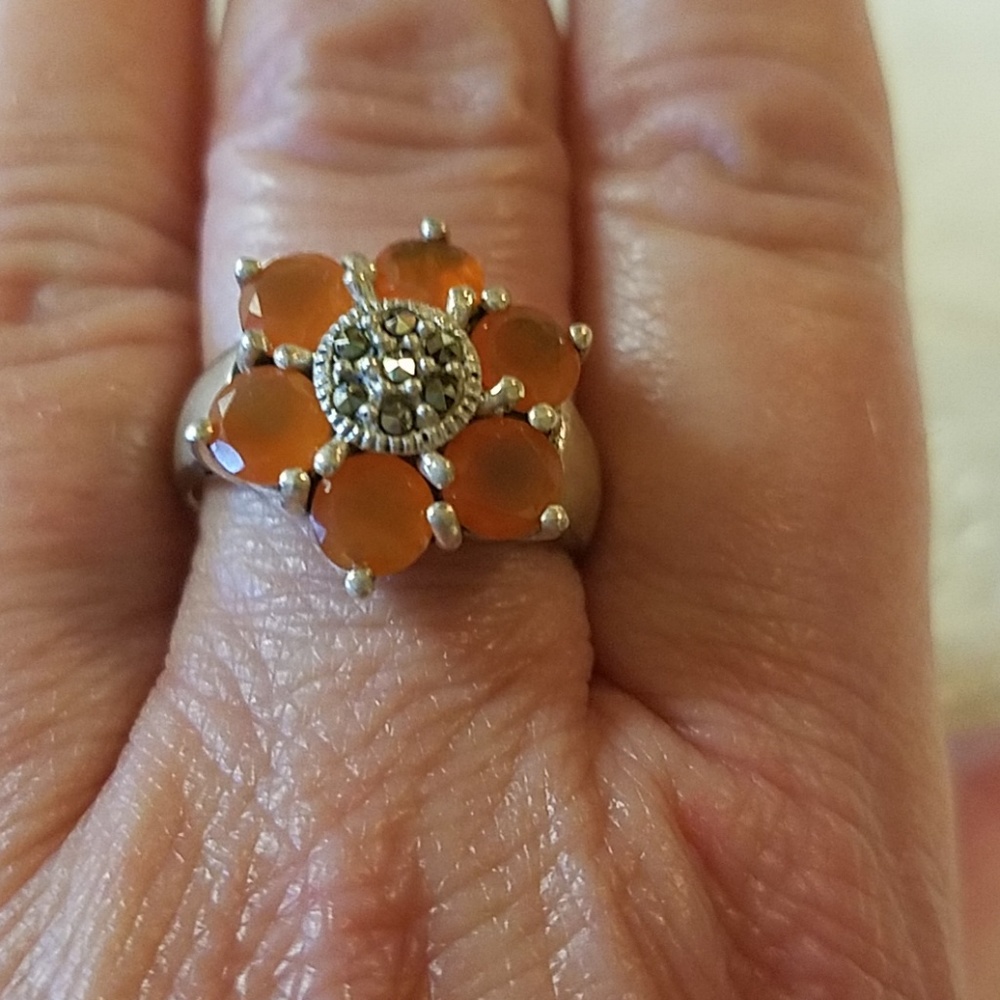 Genuine Gemstone Sterling Silver Ring